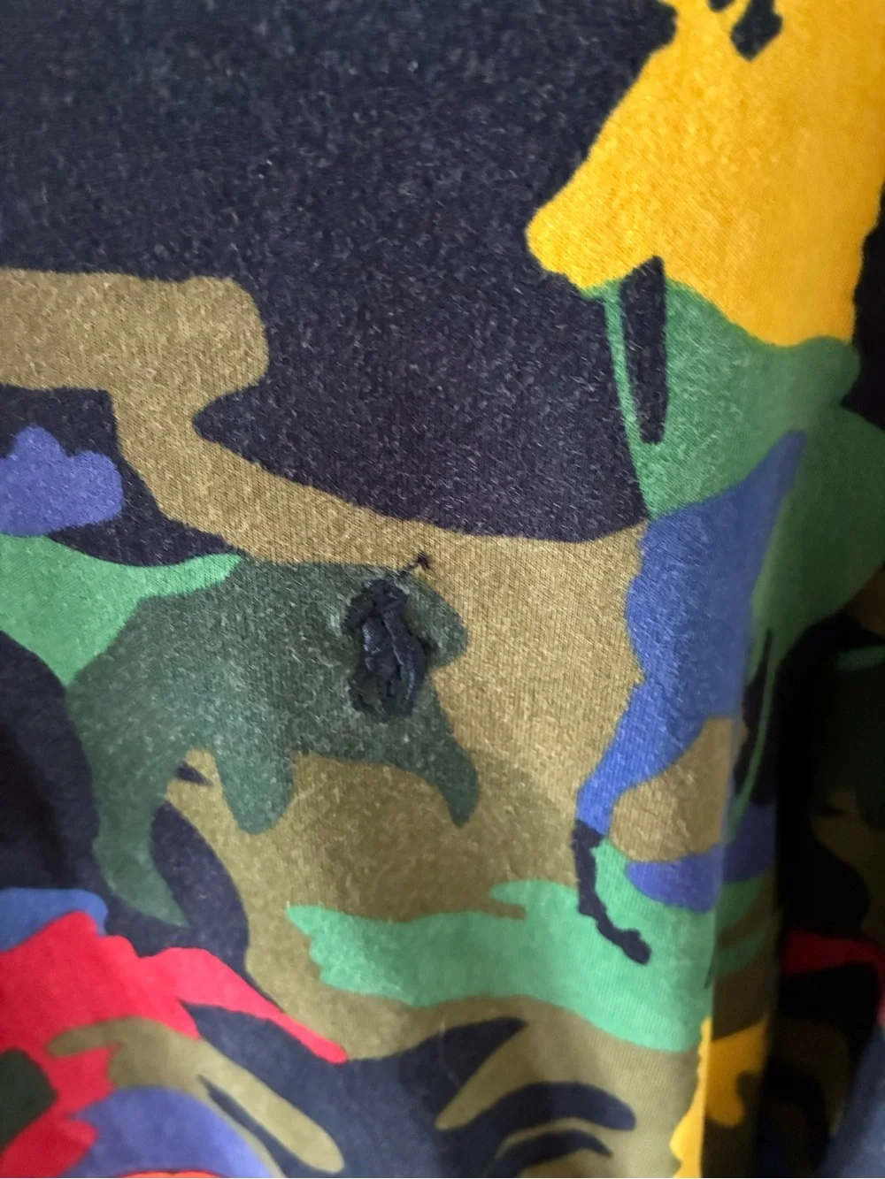 Polo Ralph Lauren Polo Player Camo Hoodie sz S euc